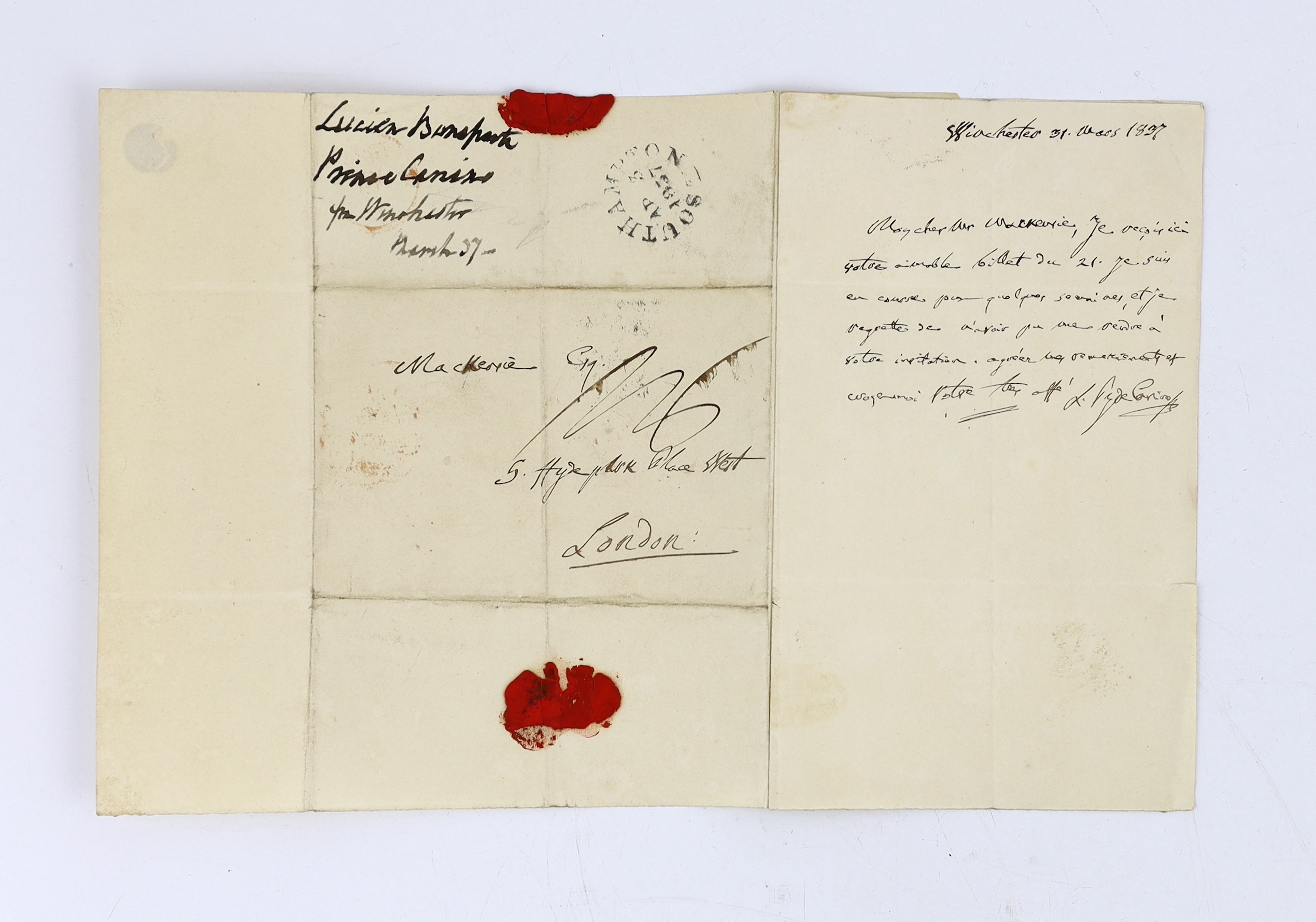 Post-revolutionary France, 1827-1854, i. Jean Leopold Nicolas Frederic Cuvier (1769-1832), French naturalist and zoologist; letter to [René-Nicolas Dufriche], Baron Desgenettes; Paris, 26 July 1827 	